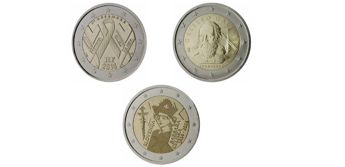 Gedenkmünzenset 2014-5 (FR-IT-SL)